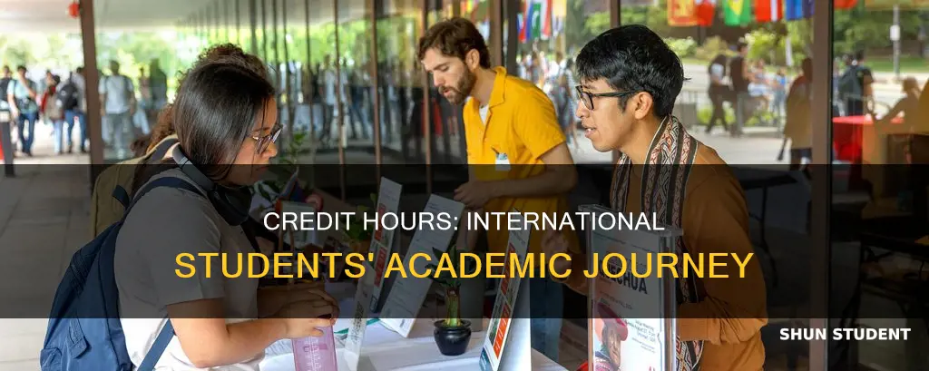 how many credit hors international student need
