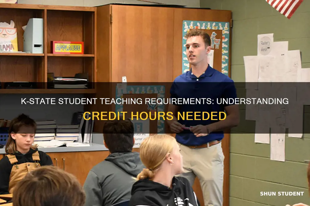 how many credit hours for student teaching at kstate