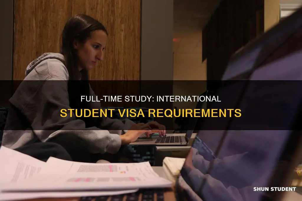 how many credits are international students required for full time