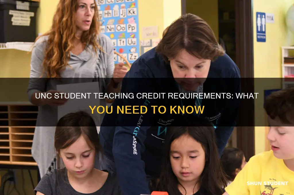 how many credits for student teaching unc