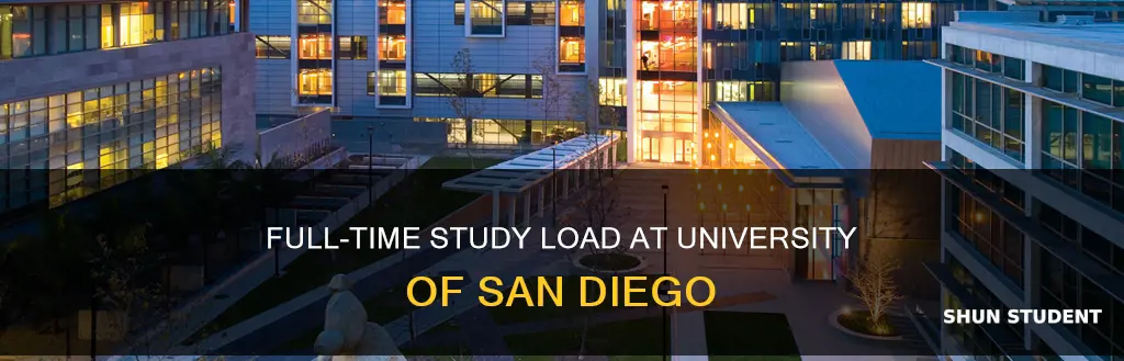 how many credits full time student university san diego