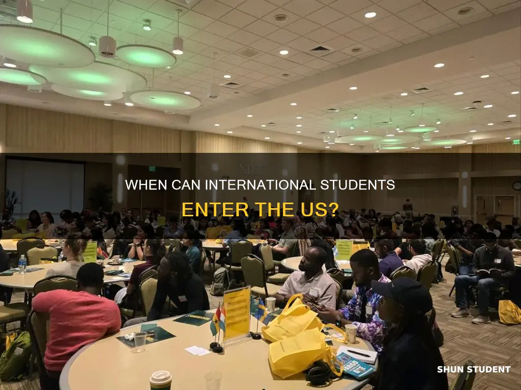 how many days before clases international students can enter usa