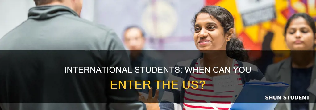 how many days before classes international students can enter us