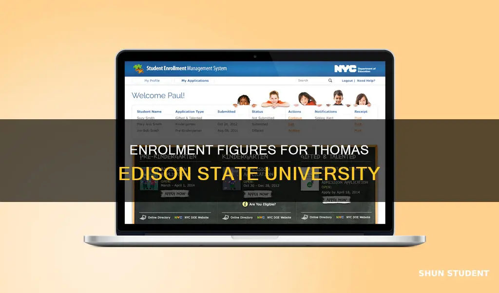 how many enrolled student at thomas edison state university
