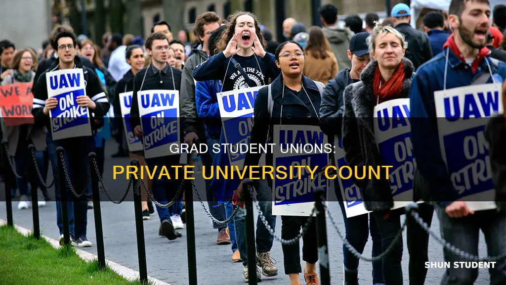 how many grad student unions are there at private universities