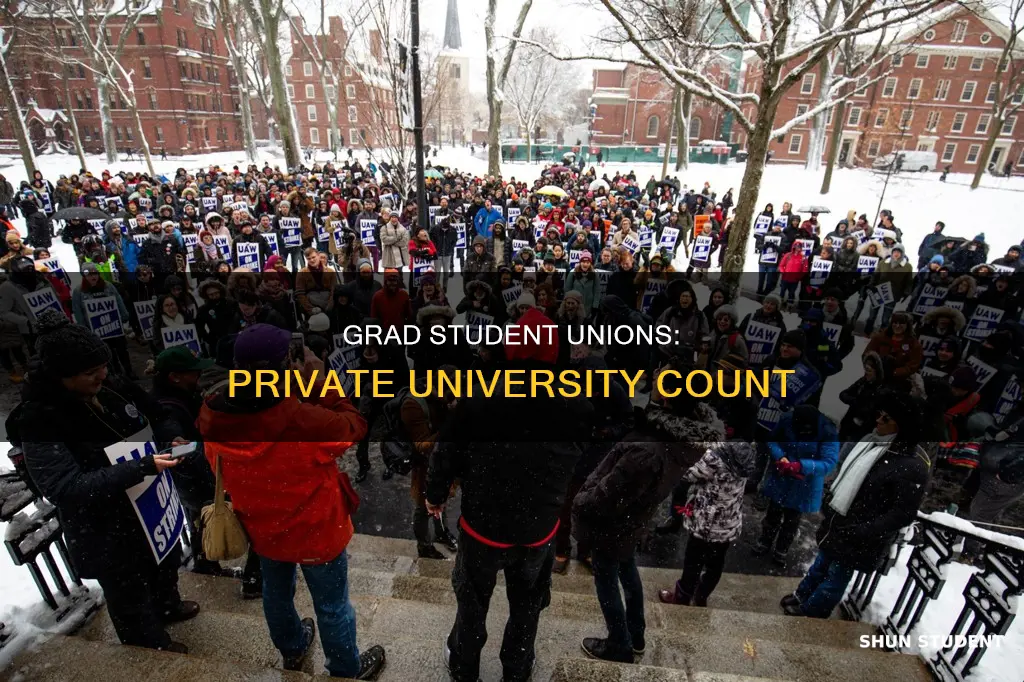 how many grad student unions are there at private universities