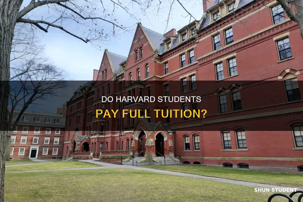 how many harvard students pay full tuition