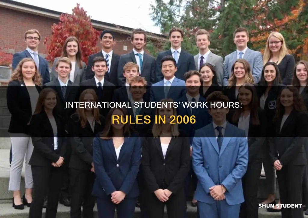 how many hours are international students allowed to work 2006