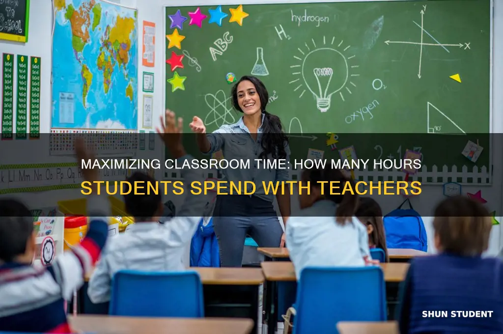 how many hours arere students with their teacher