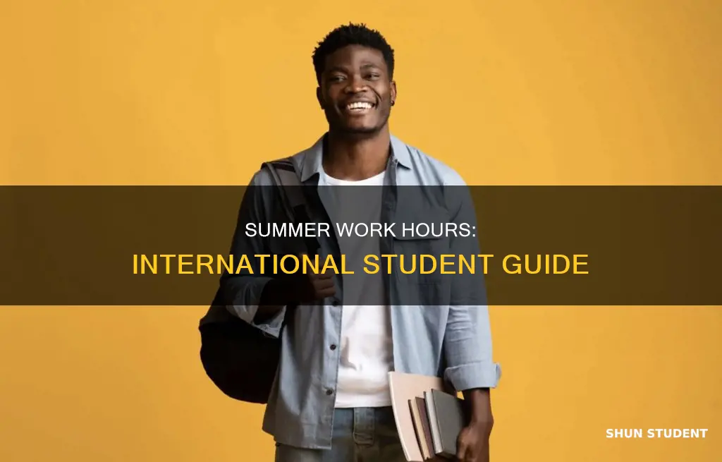 how many hours can an international student work during summer