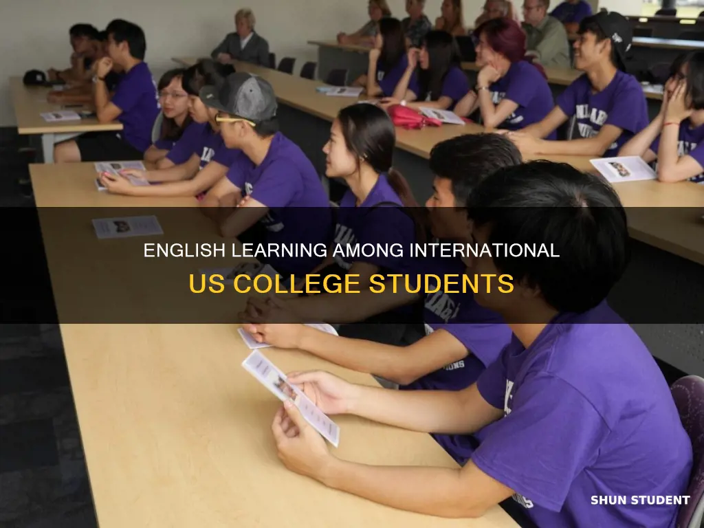 how many international college students in usa are learning english