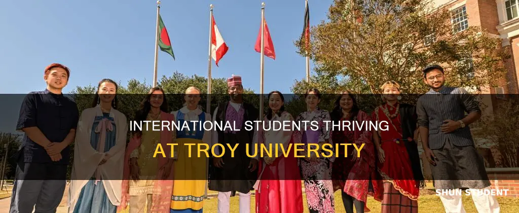 how many international students at troy university