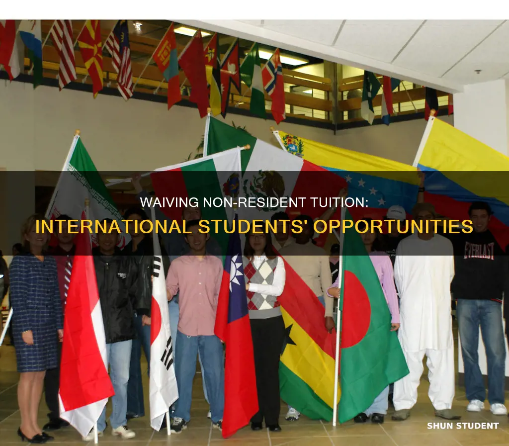 how many international students can get nonresident tution waiver