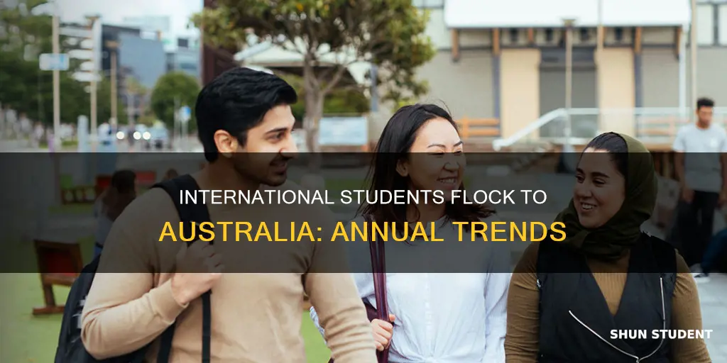 how many international students come to australia each year