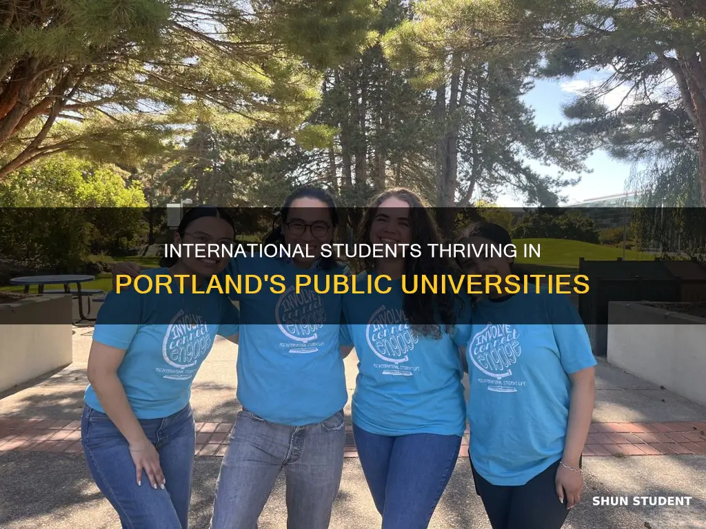 how many international students in public universities in portland oregon