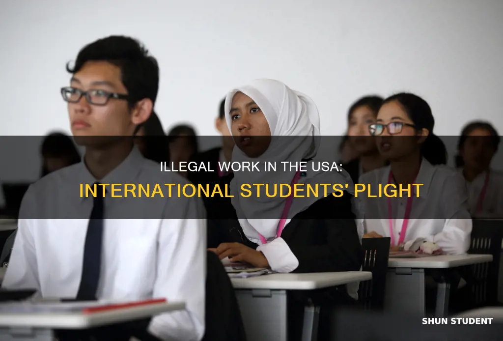 how many international students work illegal in usa