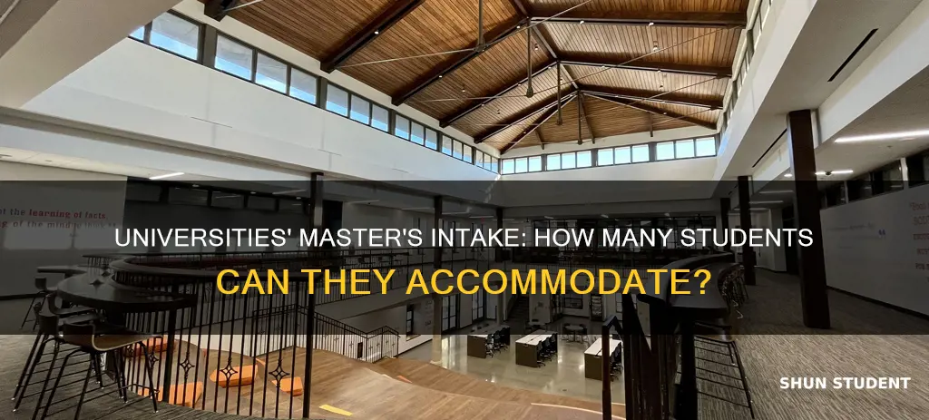 how many masters students can universities take