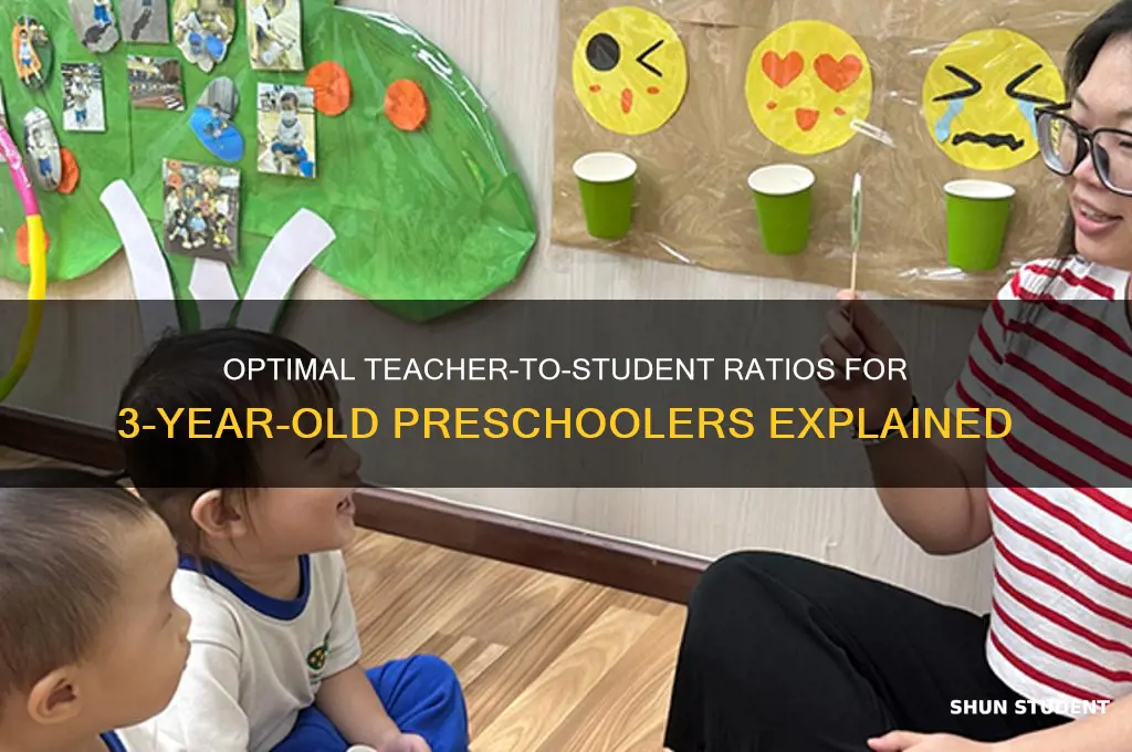 how many preschool students per teacher at age 3