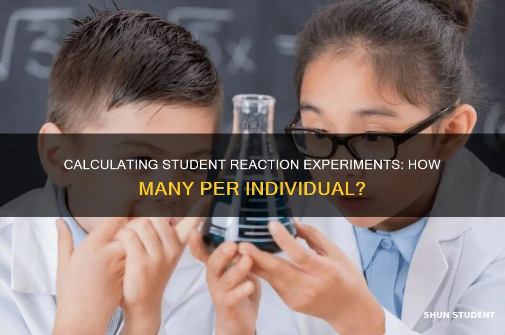 how many reactions will each student perform