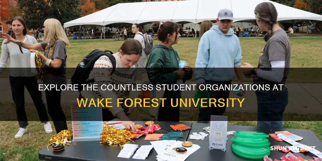 how many student organizations are at wake forest university