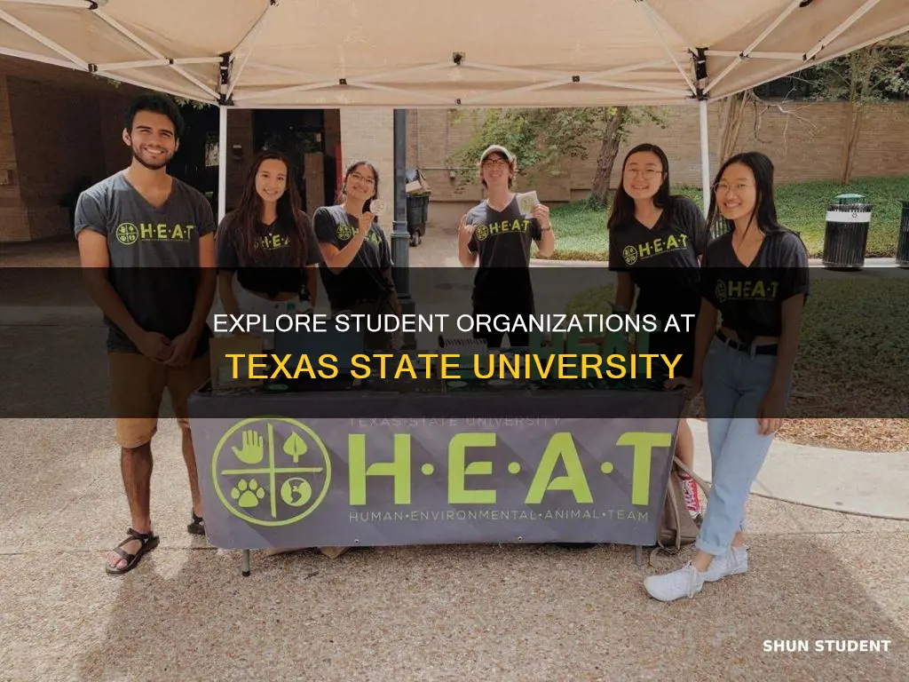how many student organizations does texas state university offer