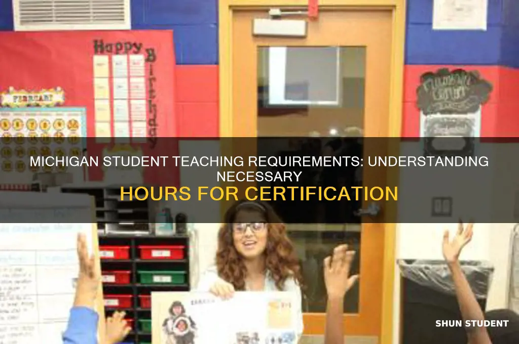 how many student teaching hours needed in michigan