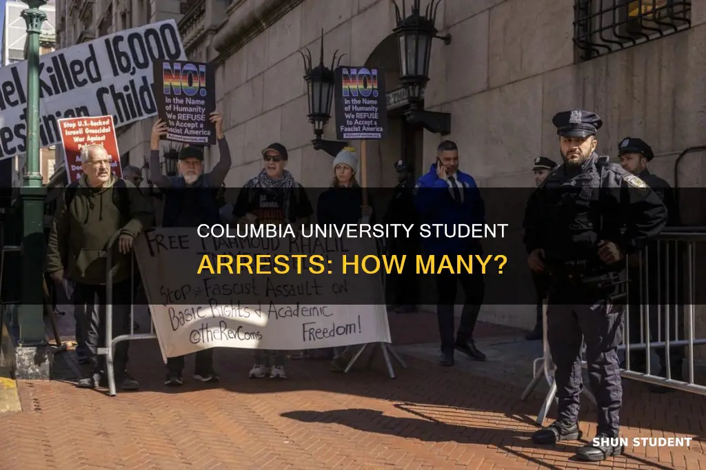 how many students arrested at columbia university