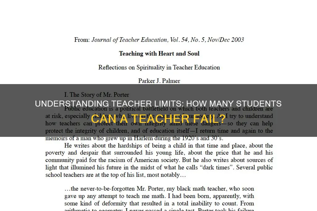 how many students can a teacher fail
