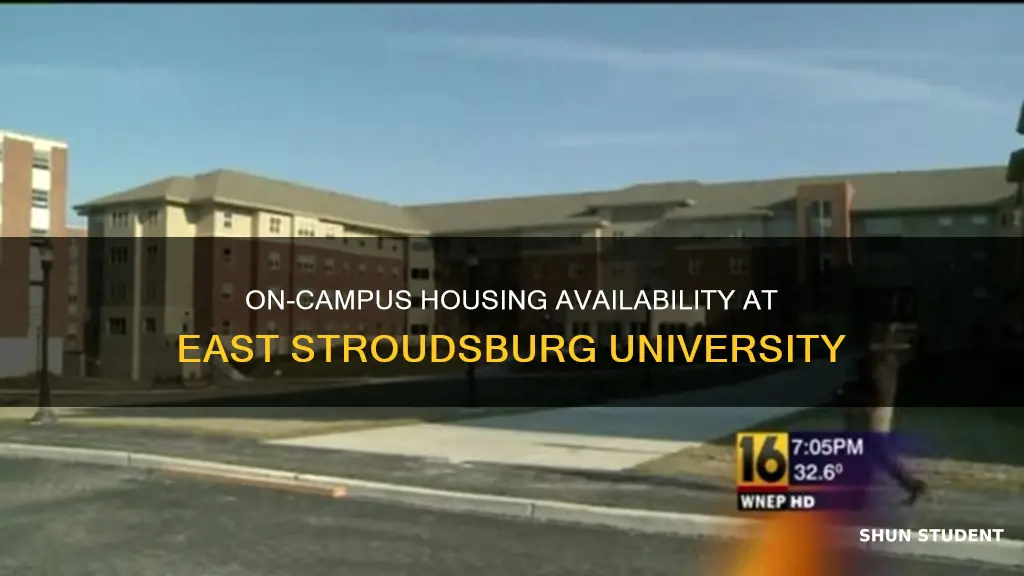 how many students can east stroudsburg university house on campus