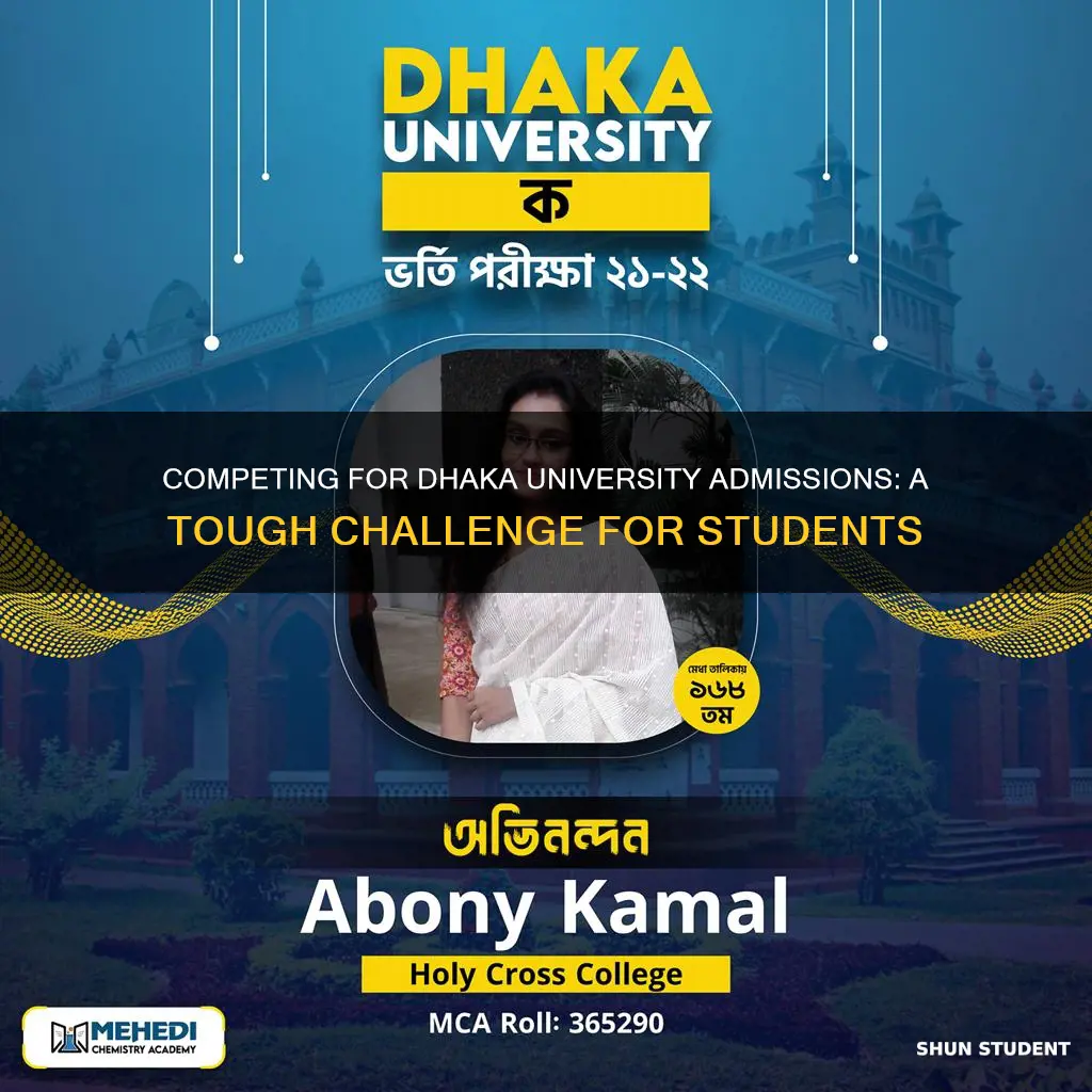 how many students compete for dhaka university admissions