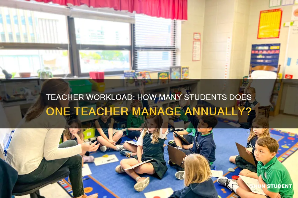 how many students does one teacher work per year