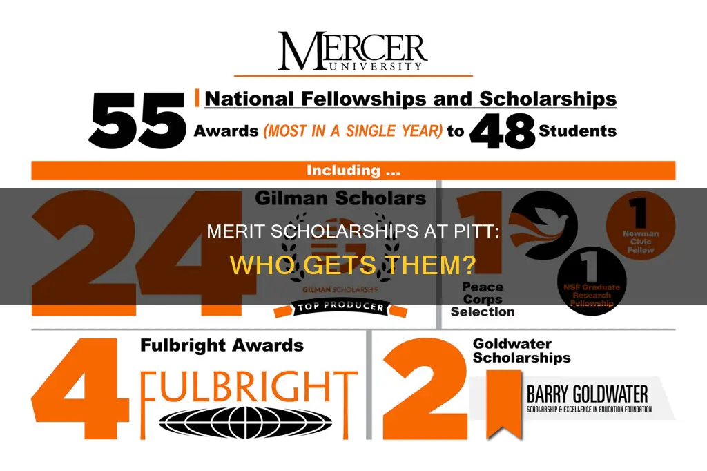 how many students get award merit scholarships university of pittsburgh