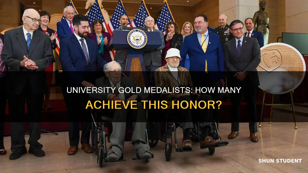 how many students get gold medal in university