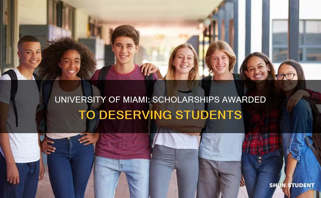 how many students get scholarships at university of miami