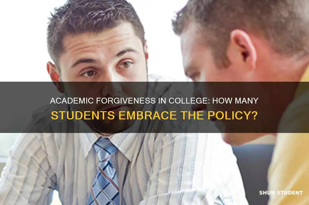 how many students like academic forgiveness in college