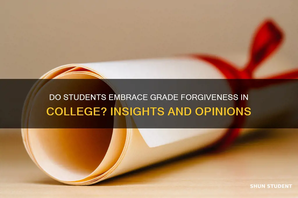 how many students like grade forgiveness in college