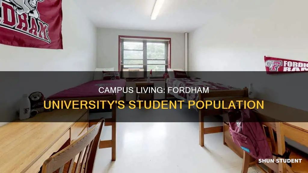 how many students live on campus at fordham university