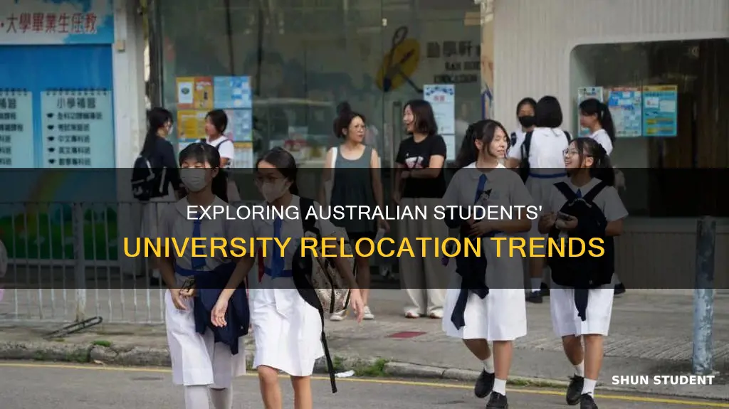 how many students move away for university australia