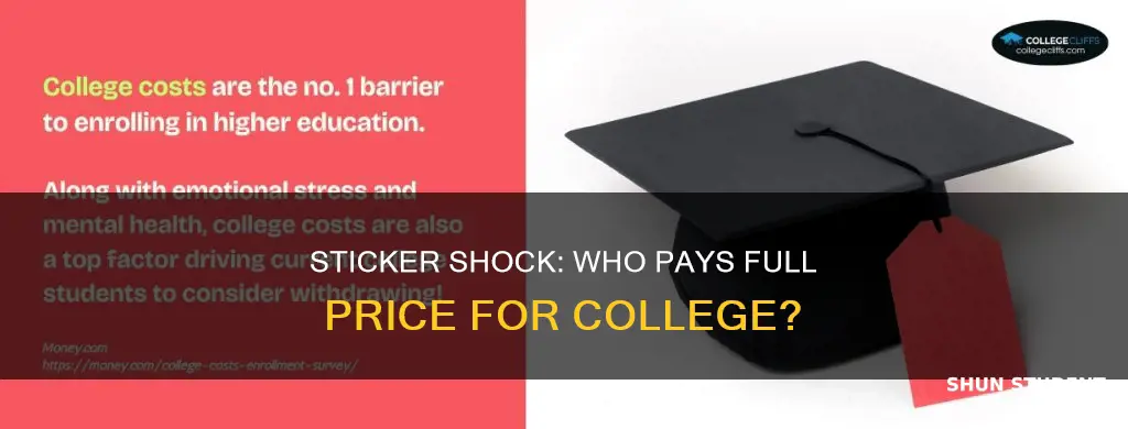 how many students pay sticker price at college