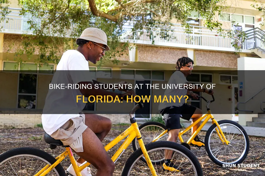 how many students ride bikes the the university of florida