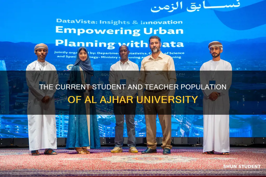 how many teachers and students al ajhar university has now