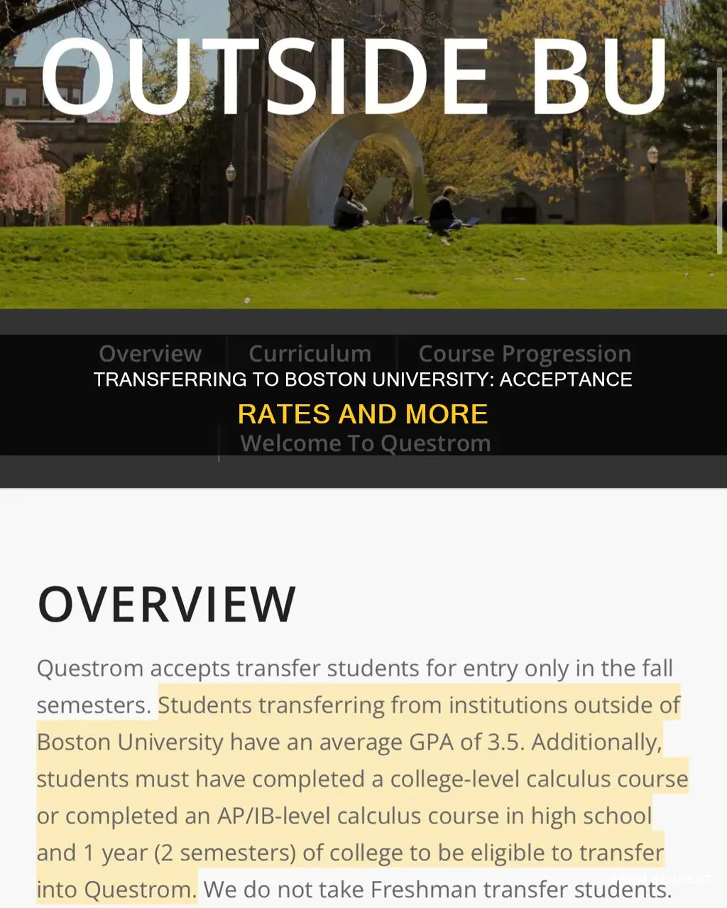 how many transfer students does boston university accept