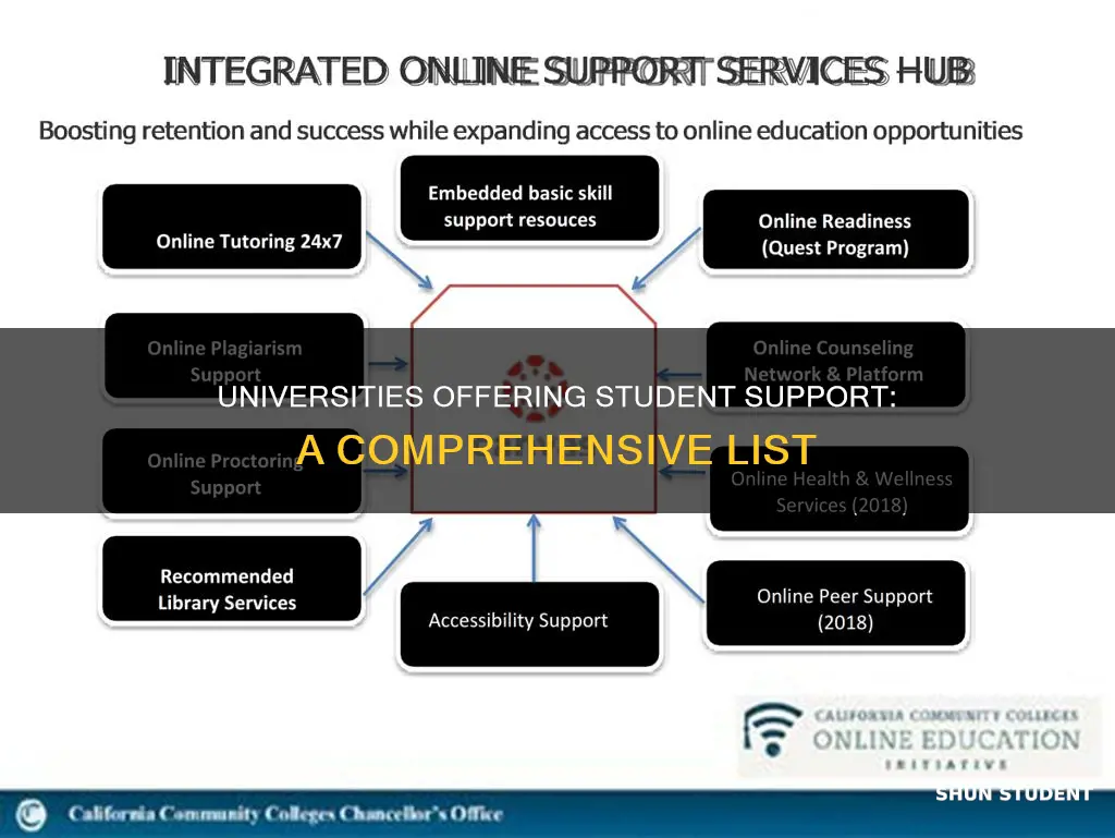 how many universities offer student support services