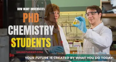 Pursuing Chemistry PhDs: University Options and Student Numbers