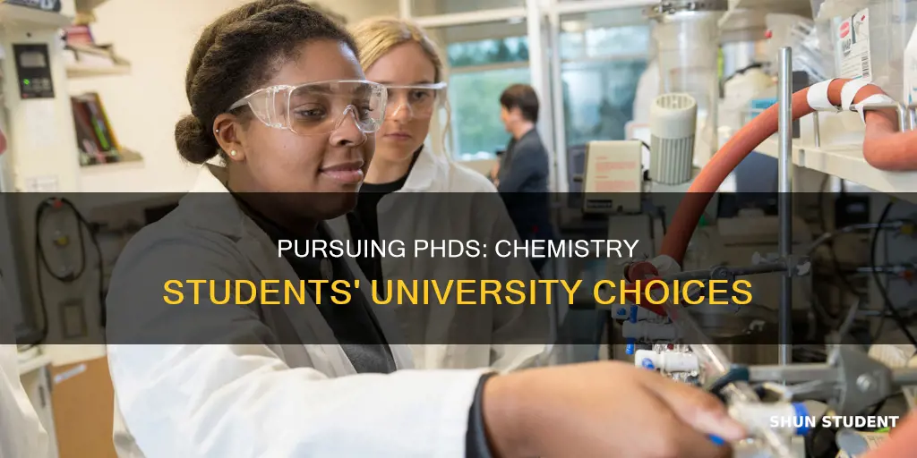 how many universities phd chemistry students