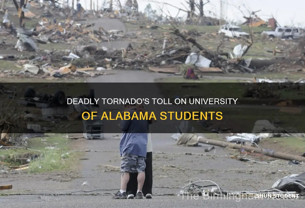 how many university of alabama students died in tornado