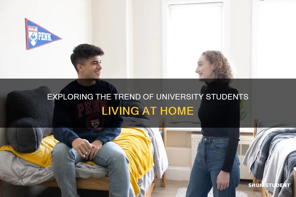 how many university students live at home