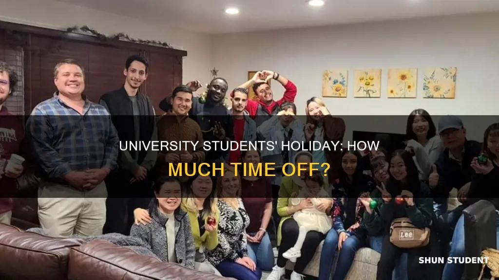 how many weeks holiday do university students get uk