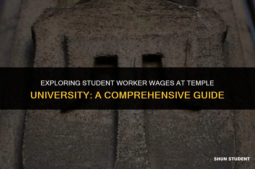 how much do student workers make in temple university