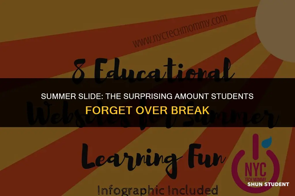 how much do students forget over summer break